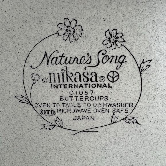 Mikasa Serving Platter Plate Nature's Song C1057 Buttercups 12.25” Retro Yellow‎ - Picture 2 of 5